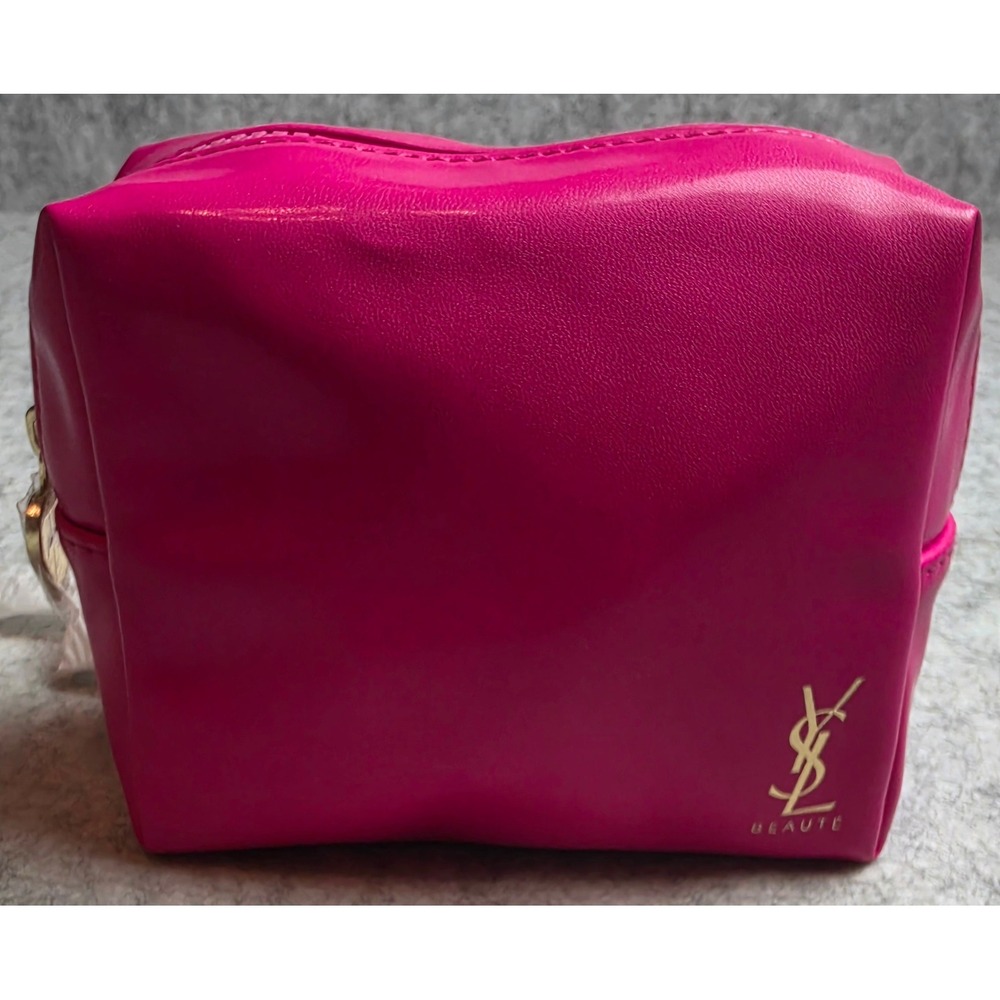 YSL Beaute Mon Paris Pink Makeup Bag VIP Gift Heart Zipper Pouch New